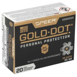 SPEER 25 AUTO 35 GR GDHP AMMO 20 RD/BX 10 BX/CS