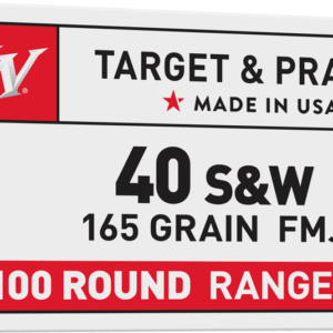 WINCHESTER USA 40SW 165GR FMJ VALUE 100RD BOX 500RD CASE