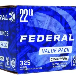 FEDERAL 22 LR CHAMPION PLATED HP 325 RD/BX 10 BX/CS