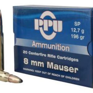 PPU 8MM MAUSER 196GR SP 20RD BOX 10 BOXES PER CASE